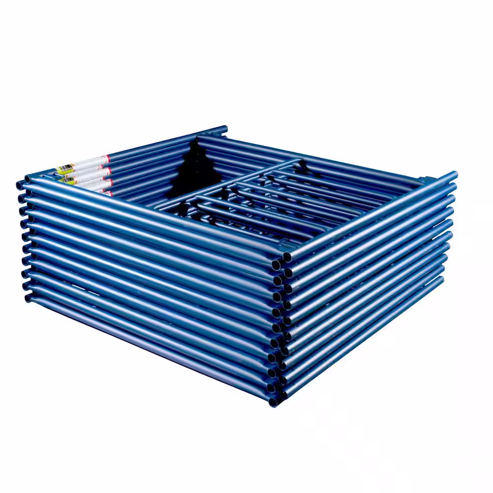 MetalTech Saferstack 76 in. x 60 in. Blue Walk Tru-Arch Scaffold Frame