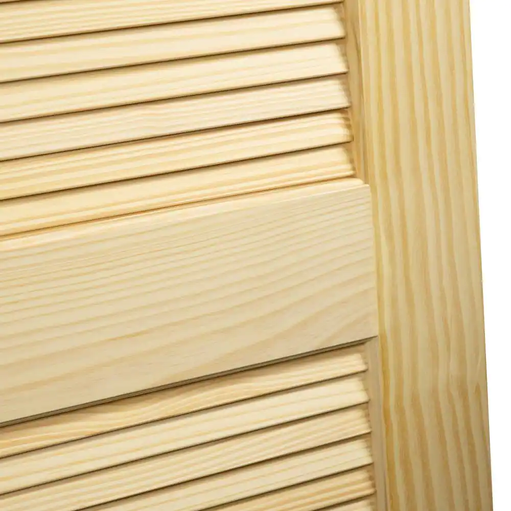 Kimberly Bay 24 in. x 80 in. Louvered Solid Core Unfinished Wood Interior Door Slab