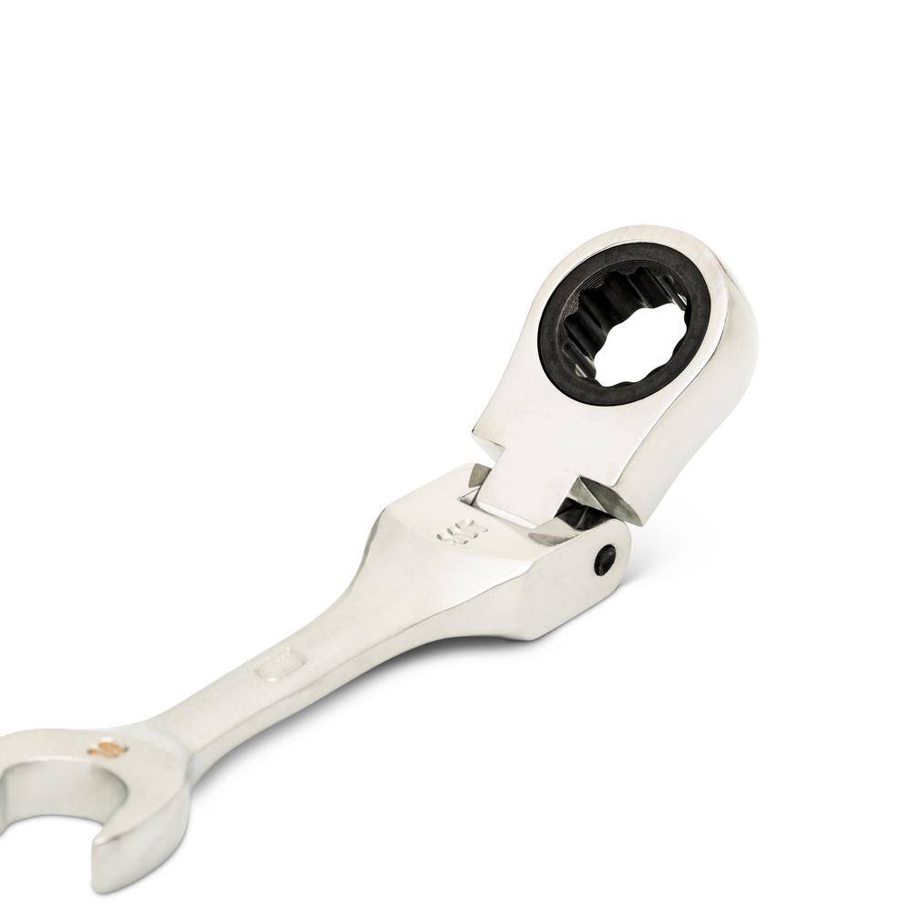 GEARWRENCH 10 mm Metric 72-Tooth Stubby Flex Head Combination Ratcheting Wrench