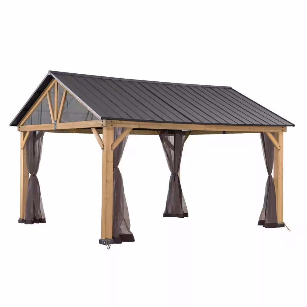 Sunjoy Universal Mosquito Netting for 11 ft. x 13 ft. Wood-Framed Gazebos (with Netting Tube)