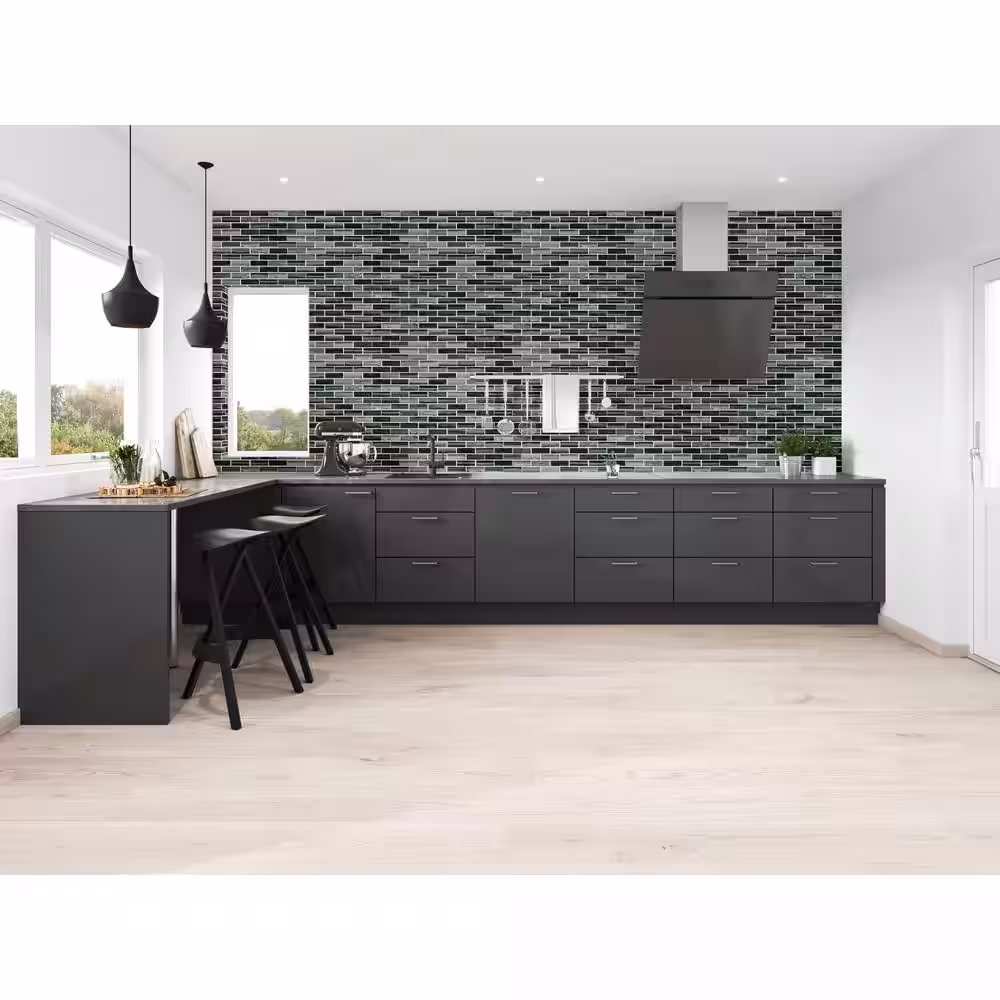MSI Midnight Blue Ombre Subway 11.81 in. x 11.81 in. Glass Mesh-Mounted Mosaic Tile (14.55 sq. ft./Case)