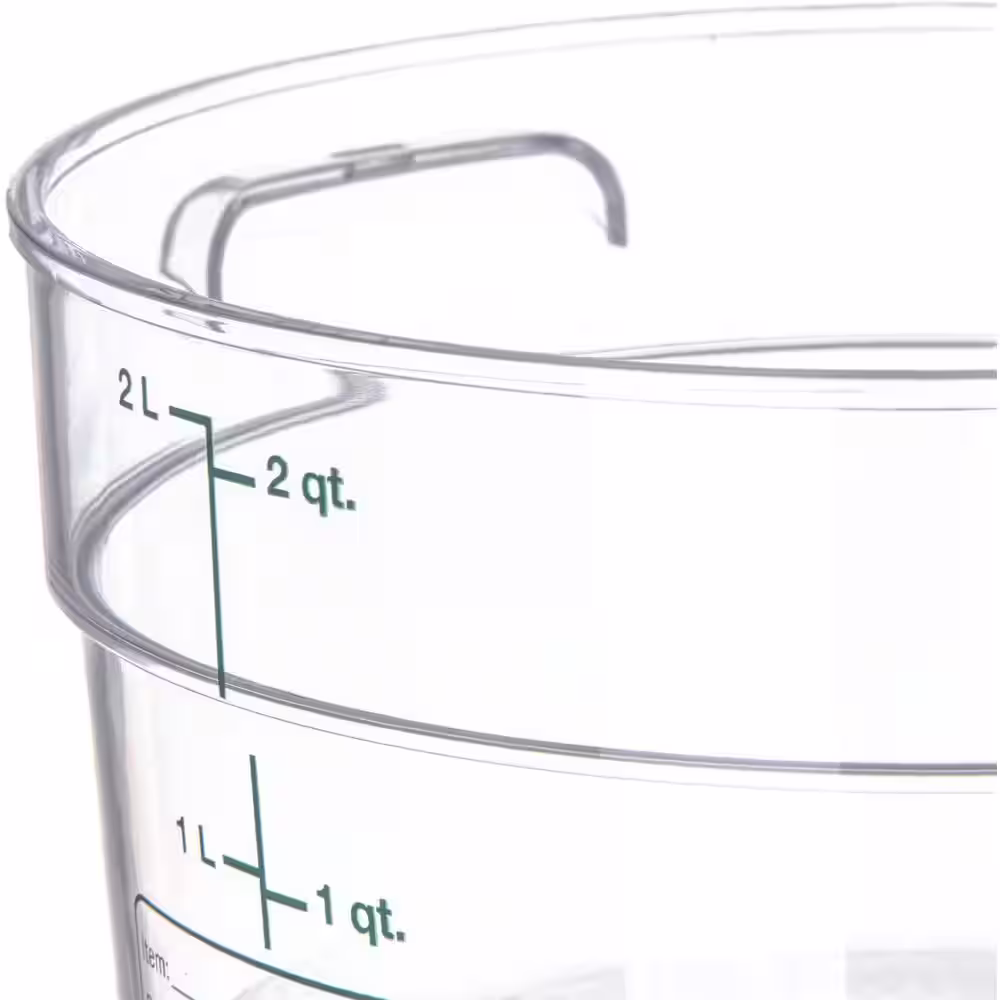 Carlisle 2 qt. Polycarbonate Round Storage Container in Clear (Case of 12)