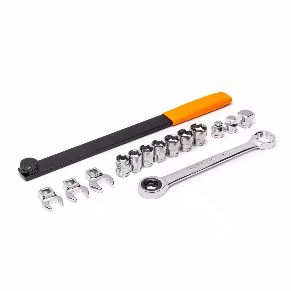 GEARWRENCH Ratcheting Wrench Serpentine Belt Tool and Socket Set (15-Piece)