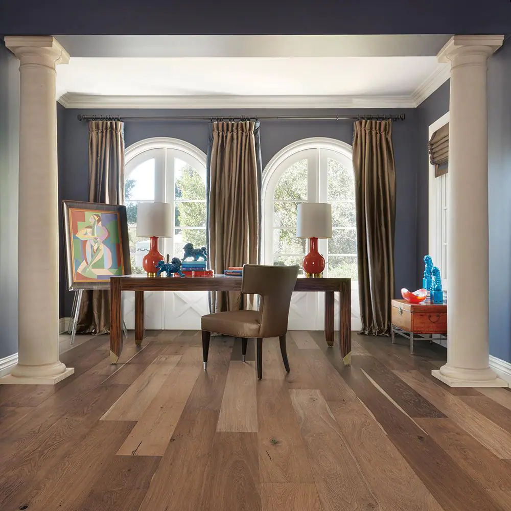 Malibu Wide Plank Maya Bay French Oak 1/2 in. T x 7.5 in. W Water Resistant Wirebrushed Engineered Hardwood Flooring (23.4 sq. ft./case)