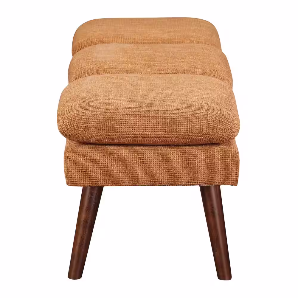 OSP Home Furnishings Amanda Rust Fabric Mid-Century Bench (54 in. x 19.75 in. x 18.25 in.)