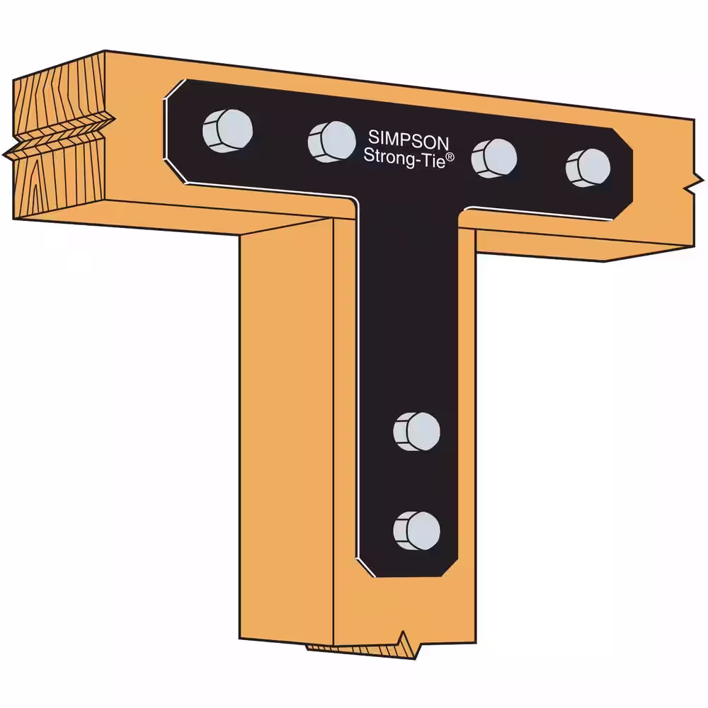 Simpson Strong-Tie HTPC 12 in. x 12 in. 7-Gauge Black Powder-Coated Ornamental T Strap