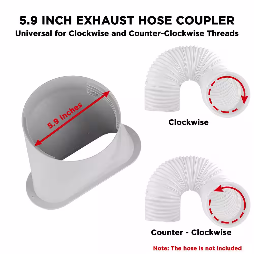 TURBRO Adjustable Portable Air Conditioner Window Vent Kit, Window Slide Kit Plate for Exhuast Hose of 5.9 in.