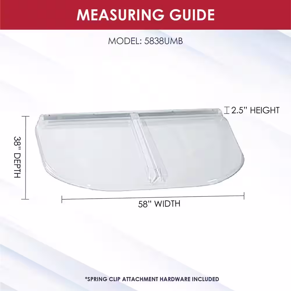SHAPE PRODUCTS 58 in. W x 38 in. D x 2-1/2 in. H Premium Heavy-Arched Flat Window Well Cover
