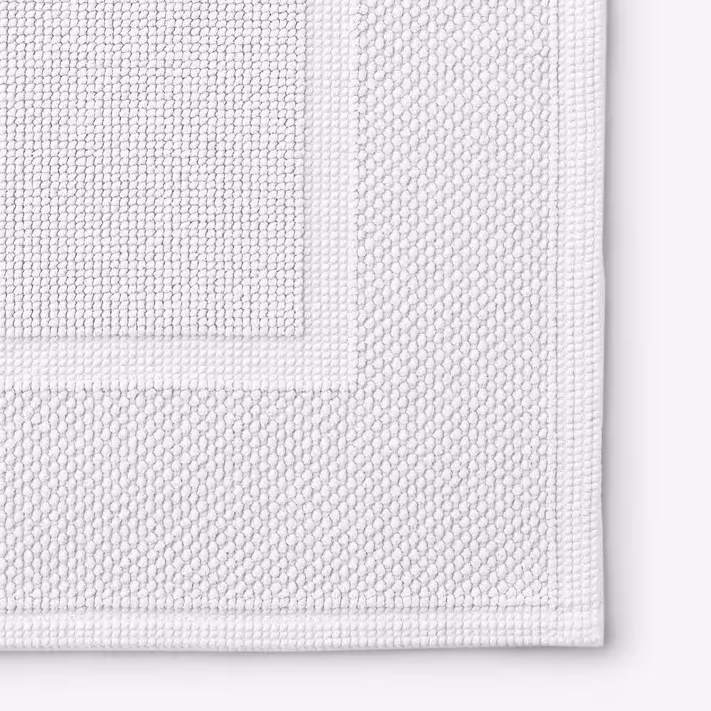 The Company Store Legends Luxury Sterling White 24 in. x 17 in. Cotton Bath Mat