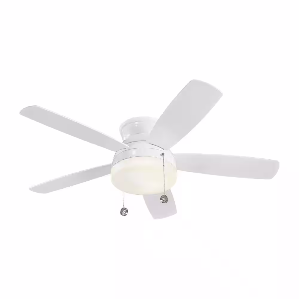 Generation Lighting Traverse 52 in. Indoor White Ceiling Fan with Light Kit