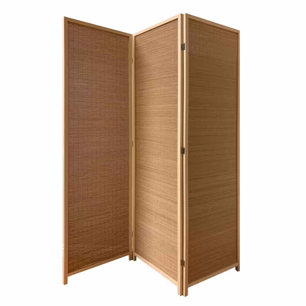 None SG-358 Bamboo Osaka 3-Panel Room Divider