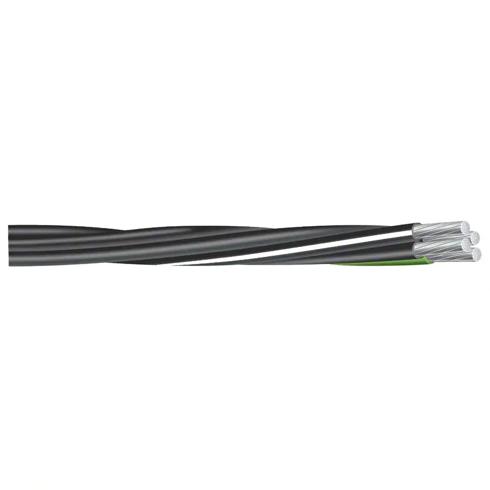 Southwire 500 ft. 4/0-4/0-2/0-4 Black Stranded AL MHF USE-2 Cable