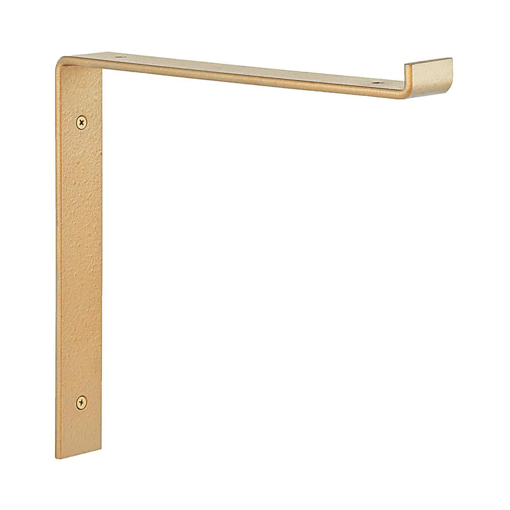 Home Decorators Collection 12 in. Matte Gold Steel Shelf Bracket