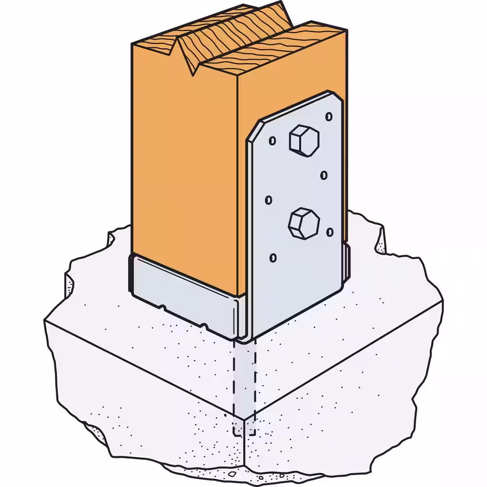 Simpson Strong-Tie ABU Stainless-Steel Adjustable Standoff Post Base for 4x4 Nominal Lumber