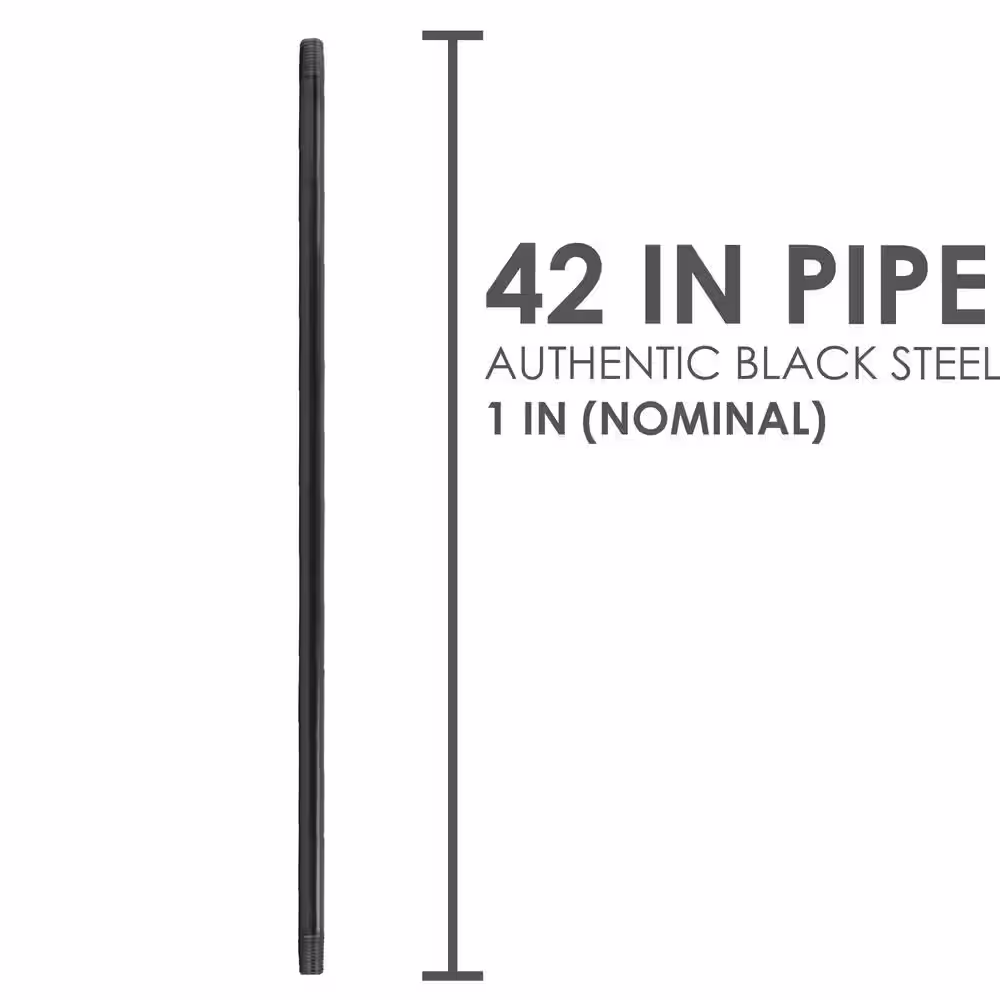STZ 1 in. x 3.5 ft. Black Steel Sch. 40 Cut Pipe