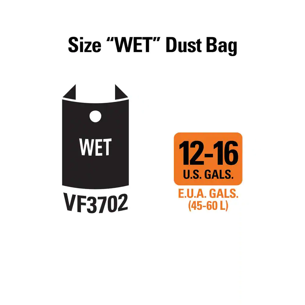 RIDGID Wet/Dry Vac Premium Wet or Dry Dust and Debris Bags for Select 12 to 16 Gallon RIDGID Shop Vacuums, Size A (2-Pack)