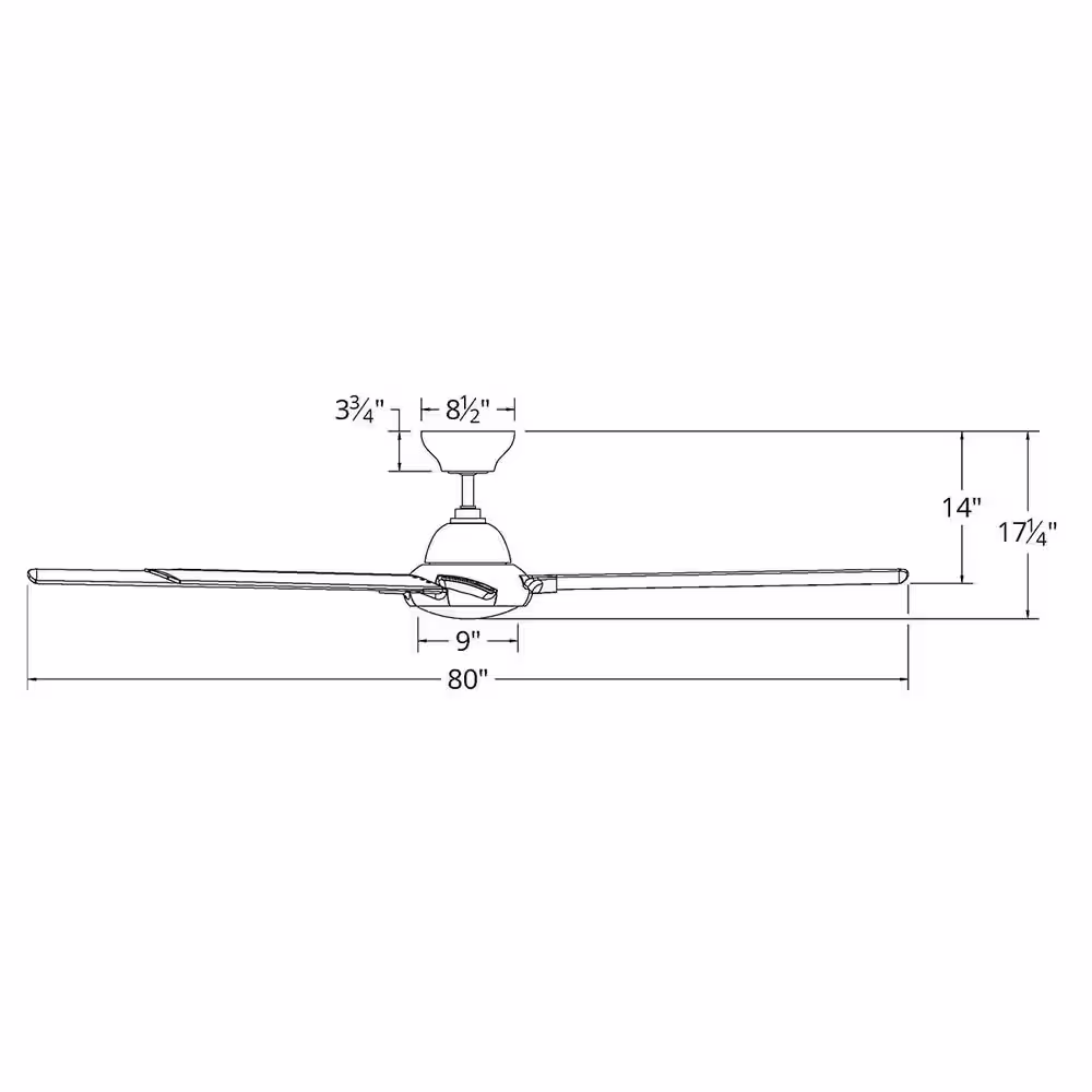 Modern Forms Hydra 80 in. 3000K Integrated LED Indoor/Outdoor Matte Black Smart Ceiling Fan with Light Kit and Wall Control