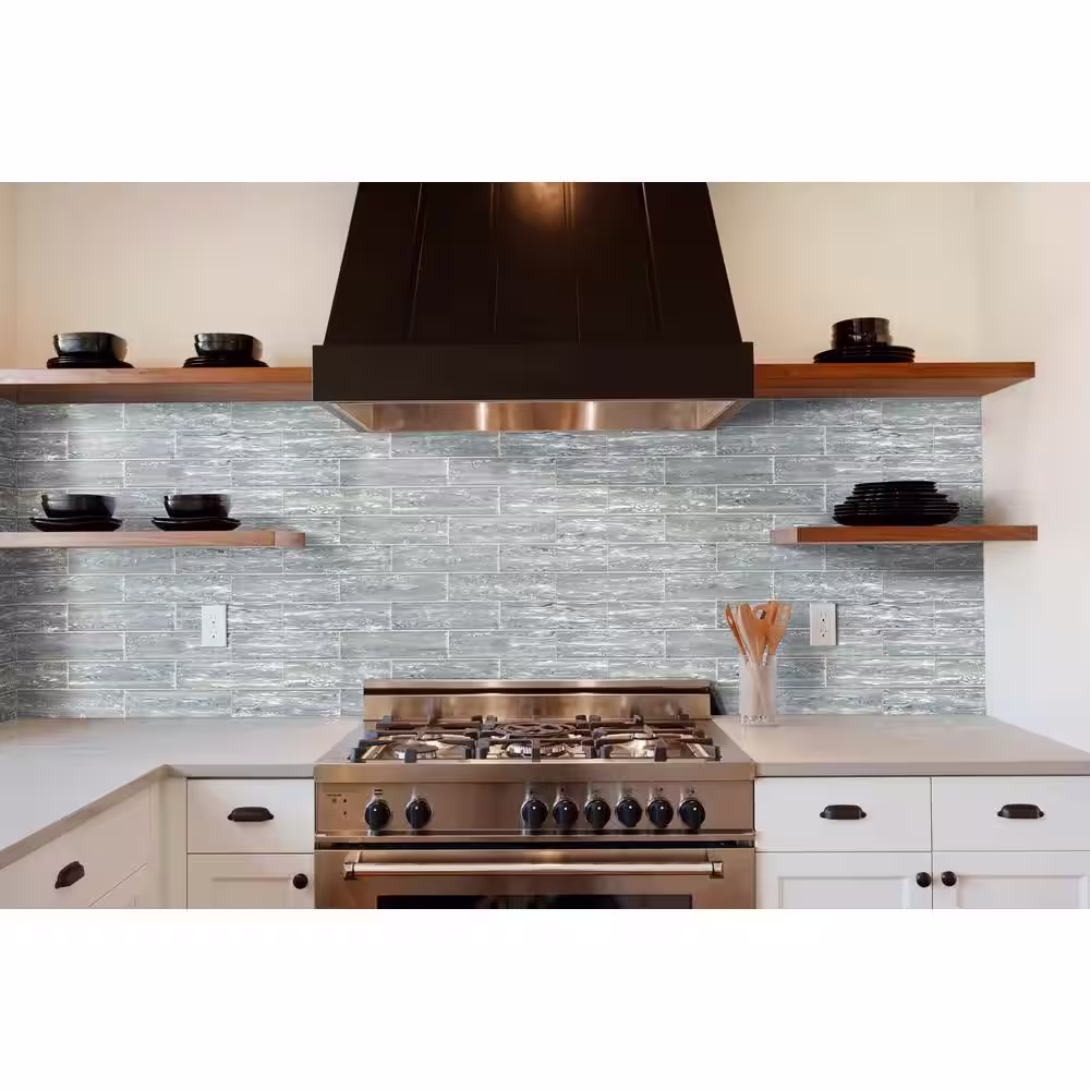 None Chilcott Treasure 3 in. x 12 in. Glossy Glass Stone Look Wall Tile (5 sq. ft./Case)