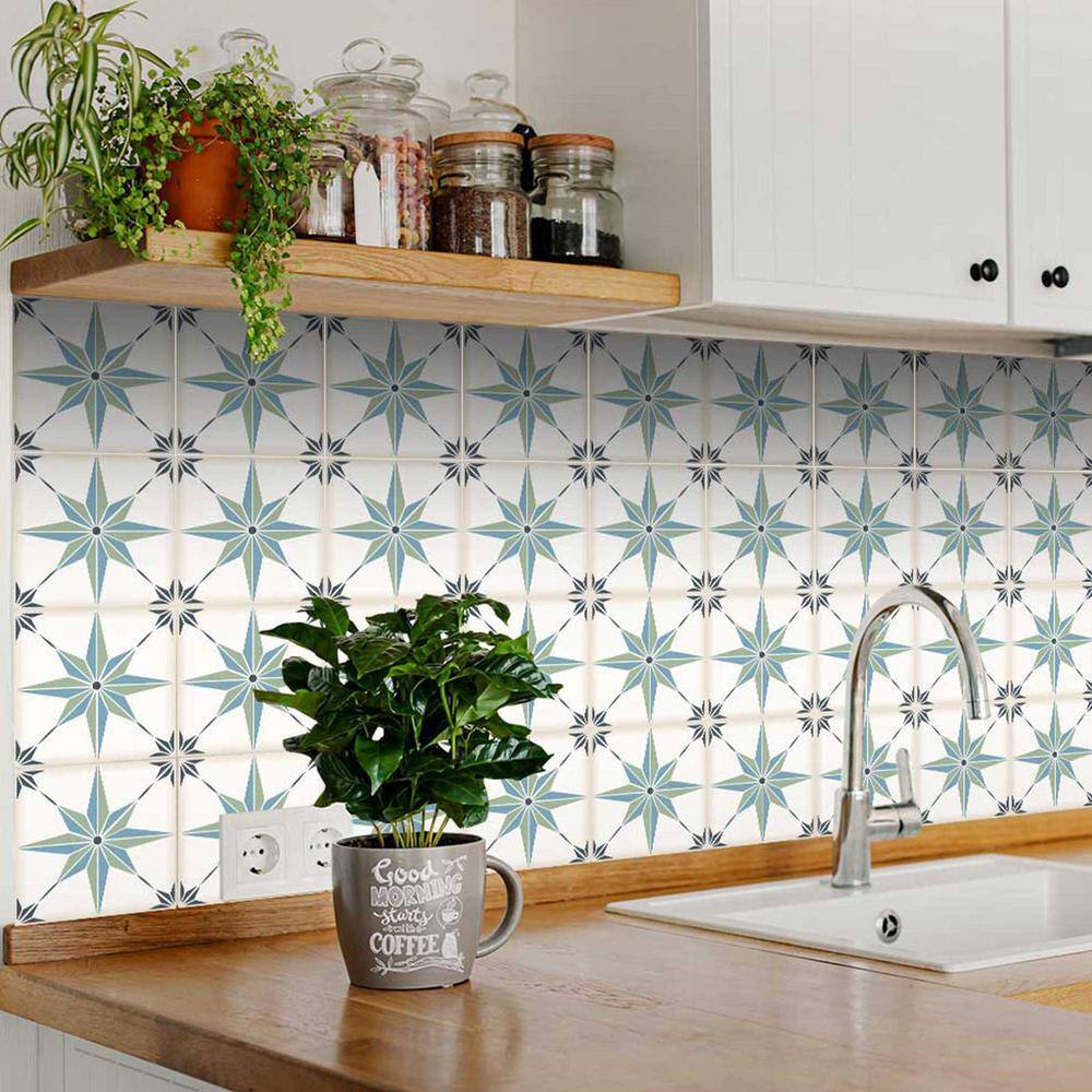 None Green B61 7 in. x 7 in. Vinyl Peel and Stick Tile (24 Tiles, 8.17 sq. ft./Pack)