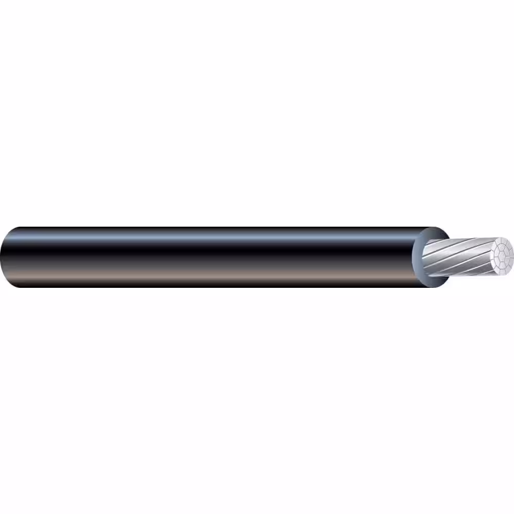 Southwire 1000 ft. 1/1 Black Stranded AL USE Cable