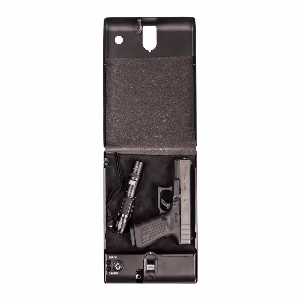 Tracker Safe 10.75 in. L Biometric Lock Small Pistol Safe