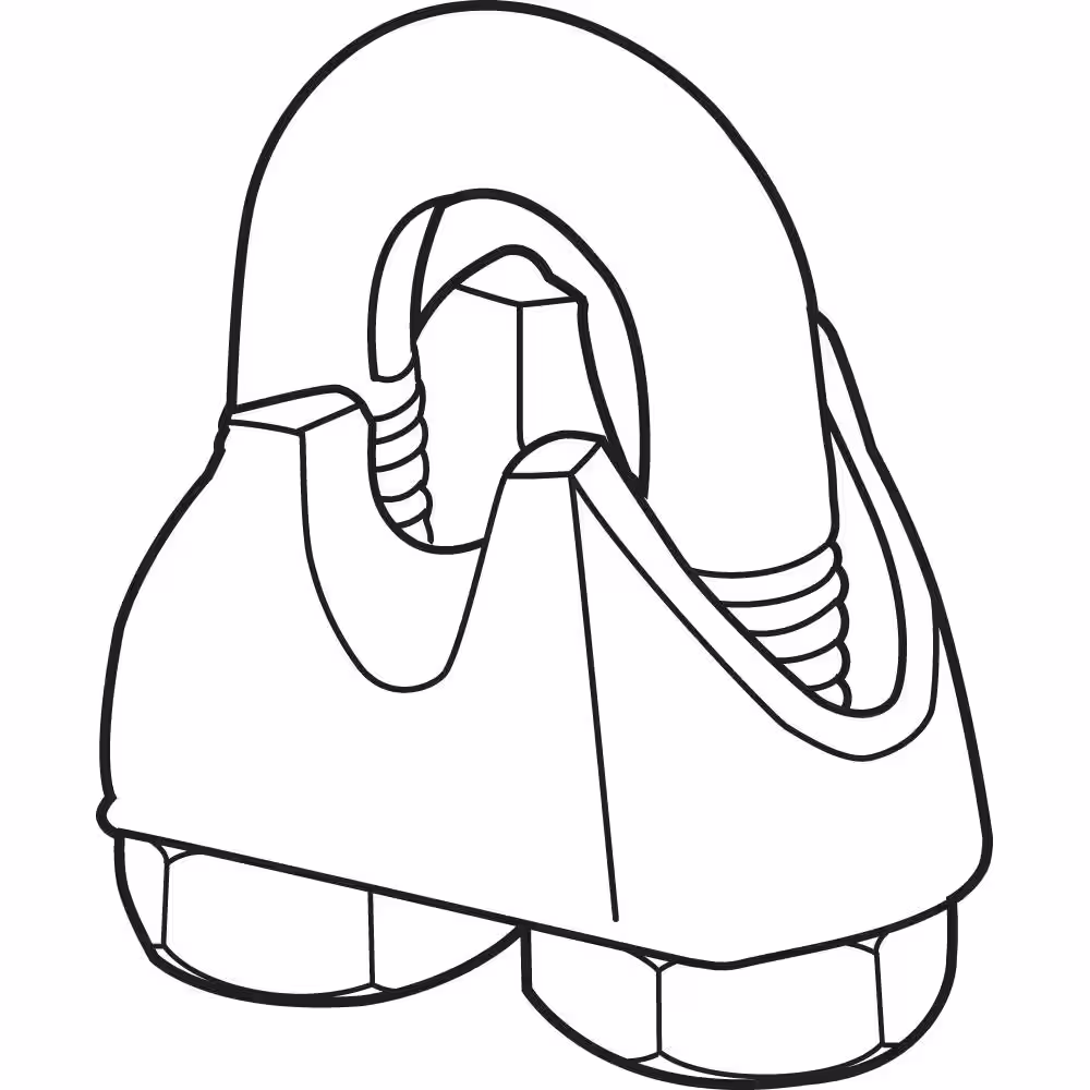 Prime-Line 1/2 in. Galvanized Cable Clamp (2-pack)