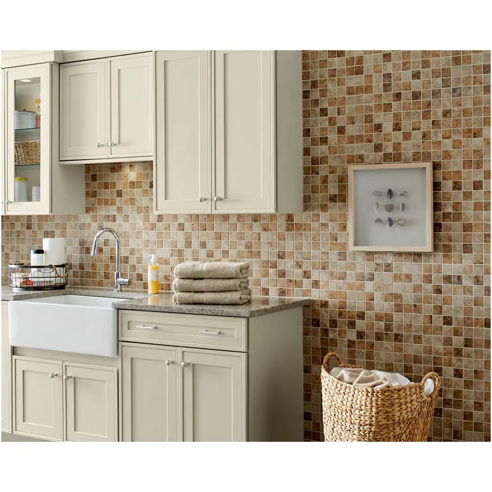 Daltile Rio Mesa Desert Sand 12 in. x 12 in. x 6 mm Ceramic Mosaic Floor and Wall Tile (1 sq. ft./Each)