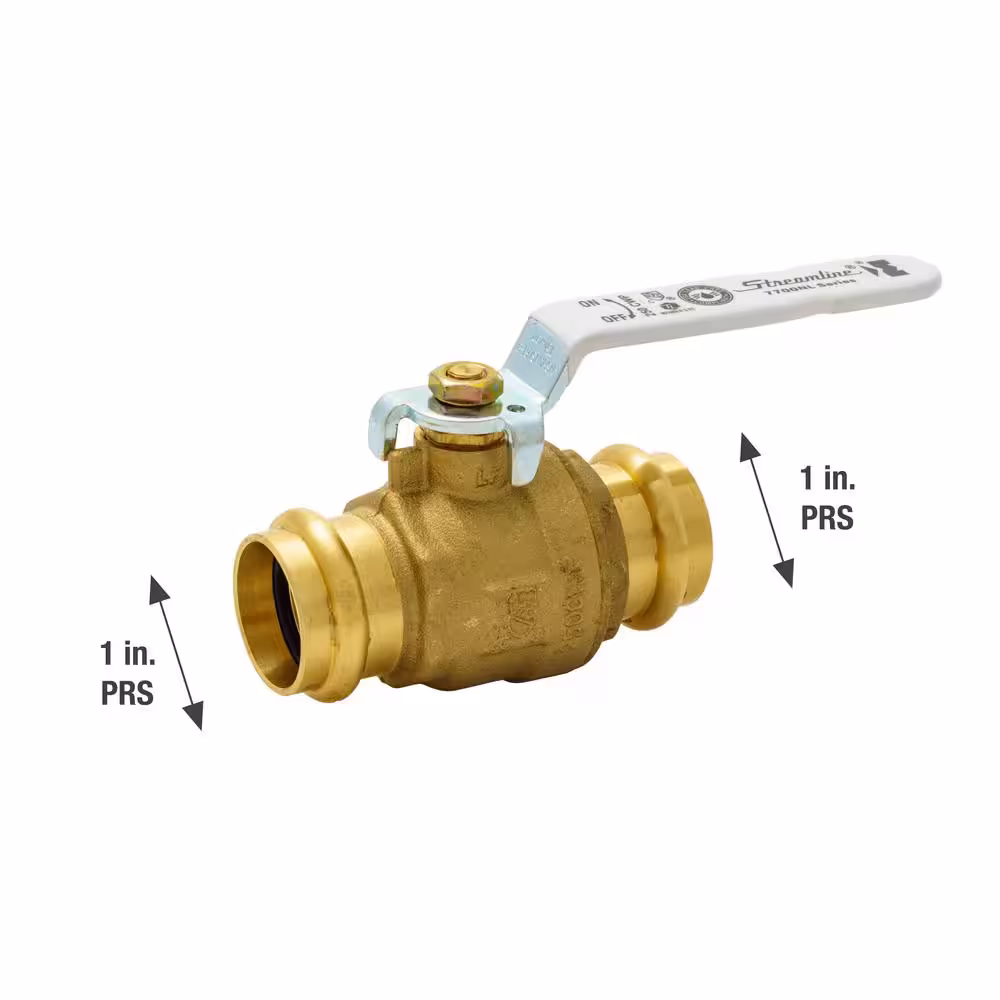 Mueller Streamline 1 in. Brass Press x Press Ball Valve