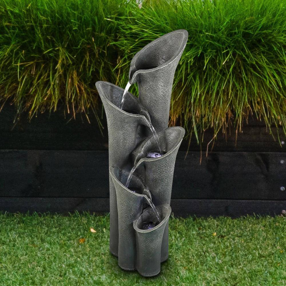 None Resin Fountain with LED Light For Outdoor or Indoor