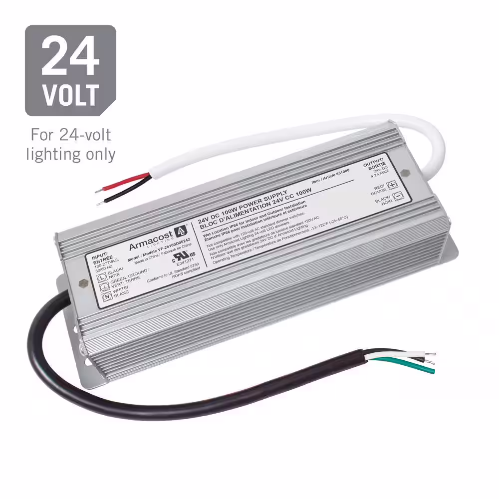 Armacost Lighting 100-Watt 24-Volt DC Transformer Standard Power Supply