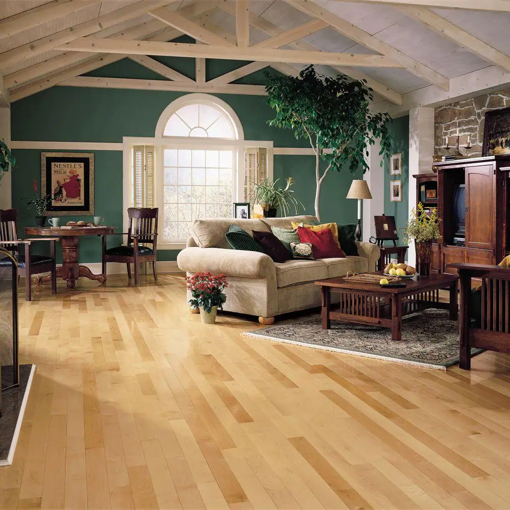 Bruce Natural Maple 3/4 in. Thick x 2-1/4 in. Wide x Varying Length Solid Hardwood Flooring (20 sqft / case)