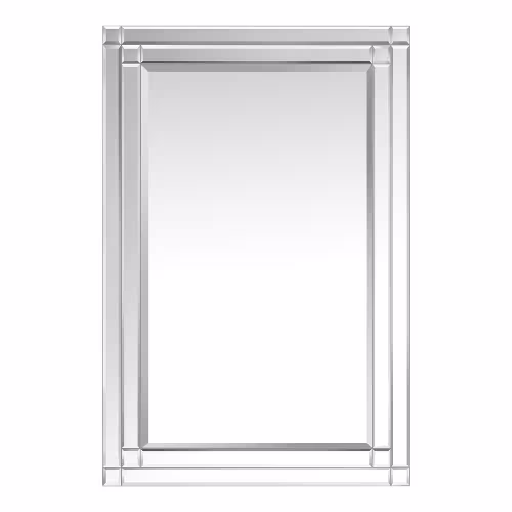 StyleWell Medium Rectangle Beveled Glass Classic Mirror (36 in. H x 24 in. W)