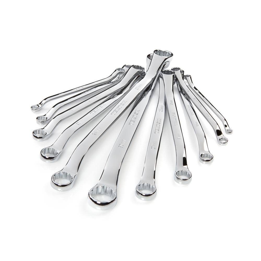 TEKTON 45-Degree Offset Box End Wrench Set, 11-Piece (6-32 mm) - Holder