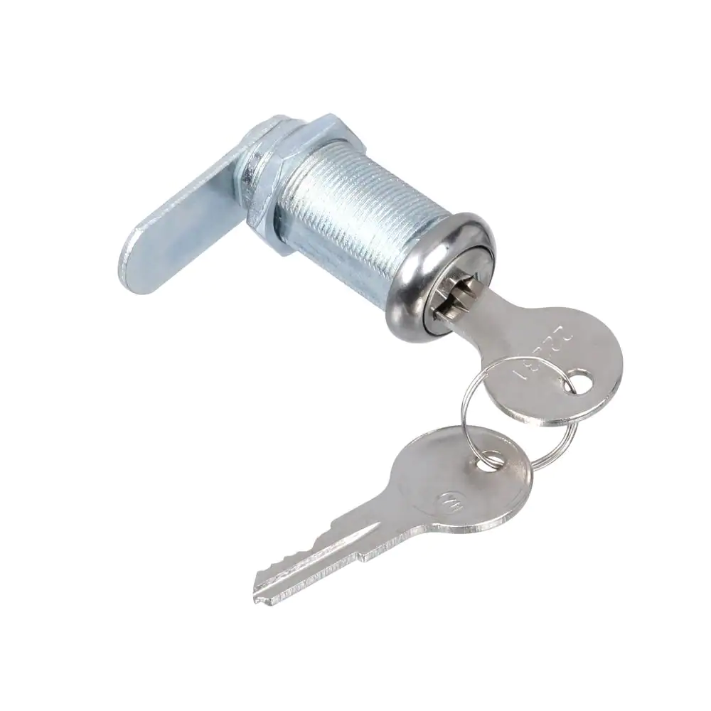 Prime-Line Drawer and Cabinet Lock, 1-3/8 in., Diecast, Stainless Steel, 1 in. Max. Panel