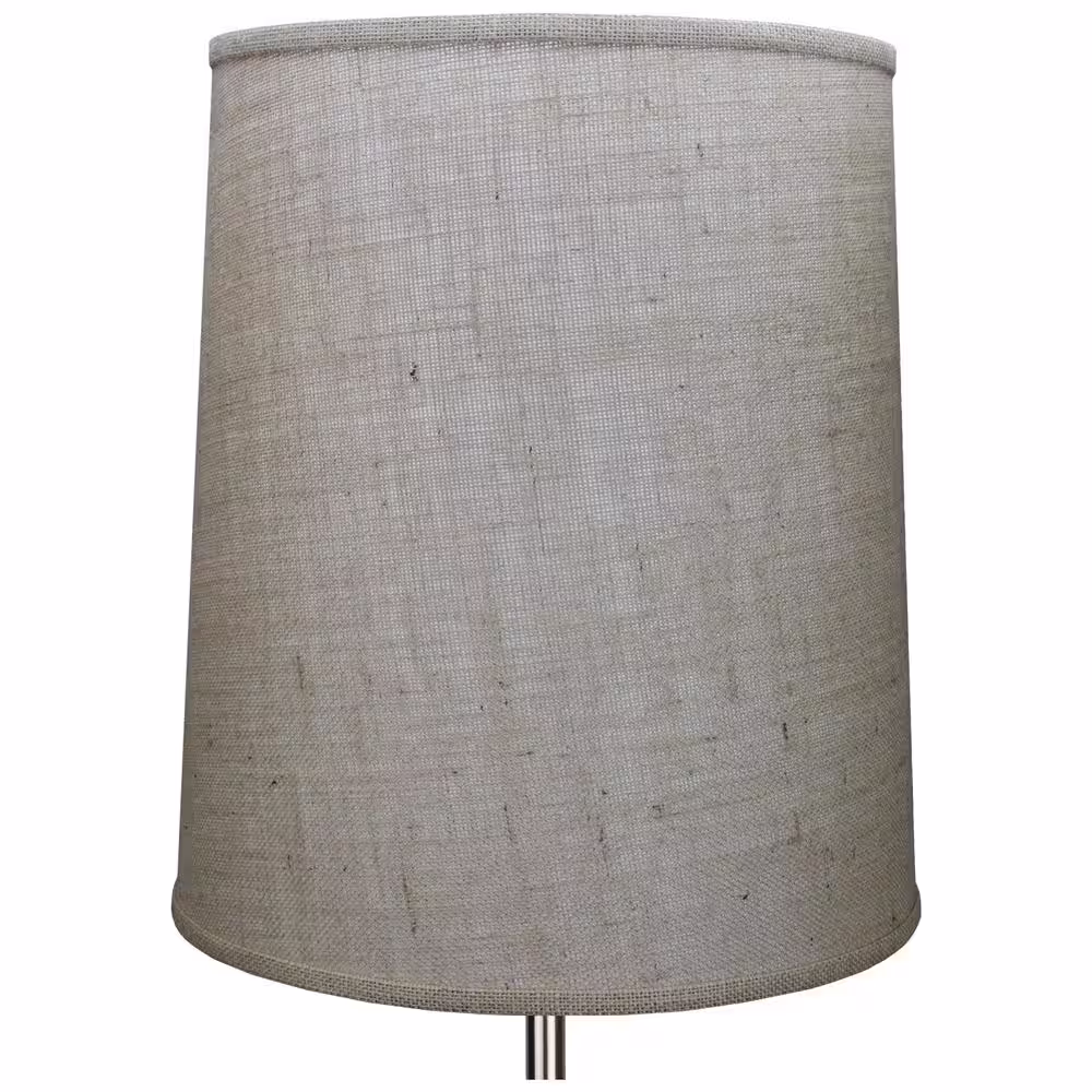 FenchelShades.com Fenchel Shades 13 in. Top Diameter x 15 in. Bottom Diameter x 17 in. Slant, Burlap Natural Empire Lamp Shade