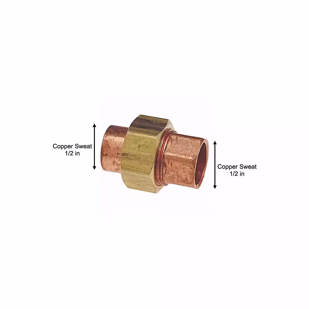 Everbilt 1/2 in. Copper Pressure Cup x Cup Union Fitting