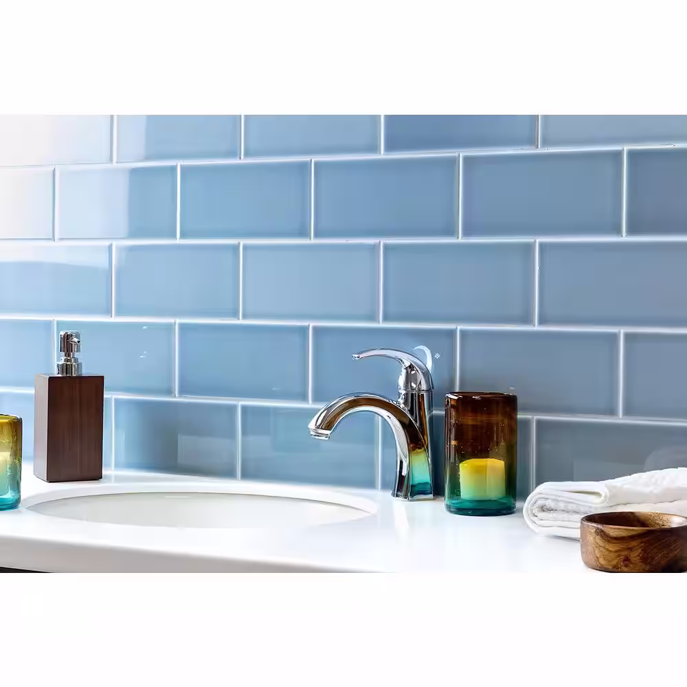 Ivy Hill Tile Magnitude Blue 4 in. x 8 in. x 7.5mm Polished Ceramic Subway Wall Tile (68 pieces / 14.63 sq. ft. / box)