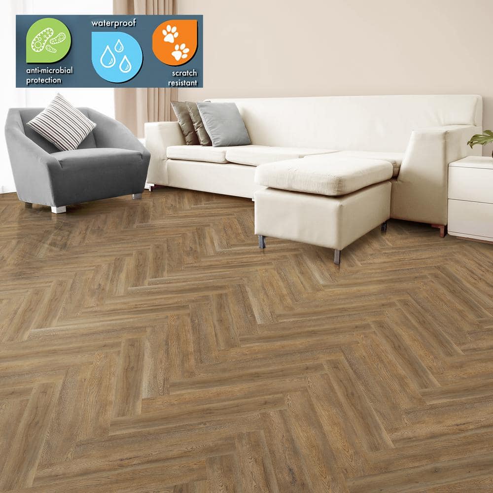Lifeproof Blue Ridge Oak 6 MIL x 4.7 in. W x 28 in. L Click Lock Waterproof Luxury Vinyl Plank Flooring (22.3 sqft/case)