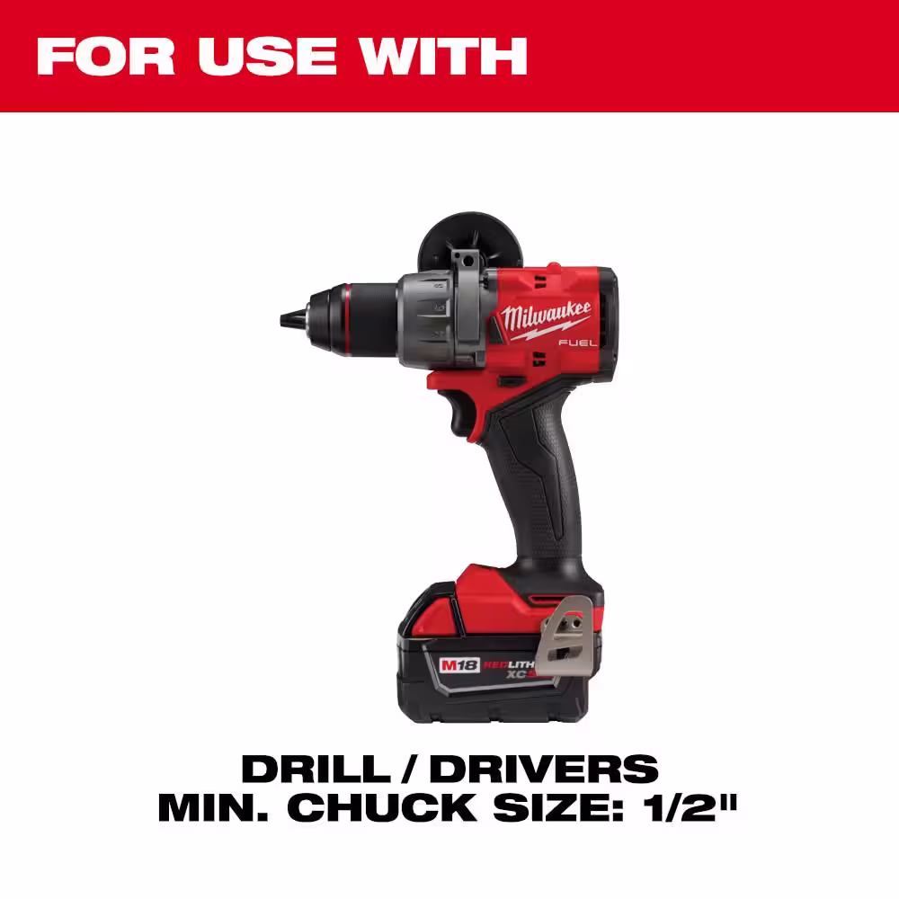 Milwaukee 7/16 in. Quick Change Large Hole Saw Arbor No Wobble W/Pilot Drill Bit
