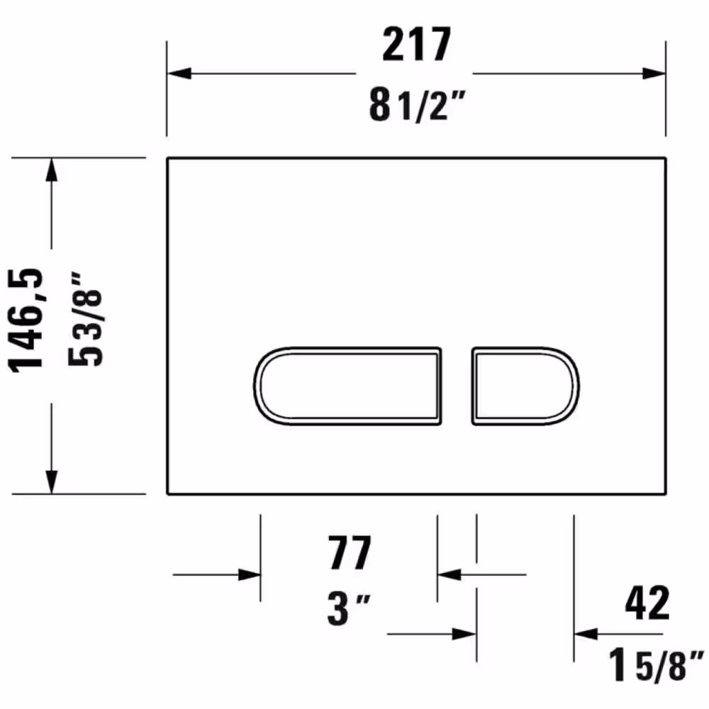 Duravit Durasystem Actuator Plate, Black