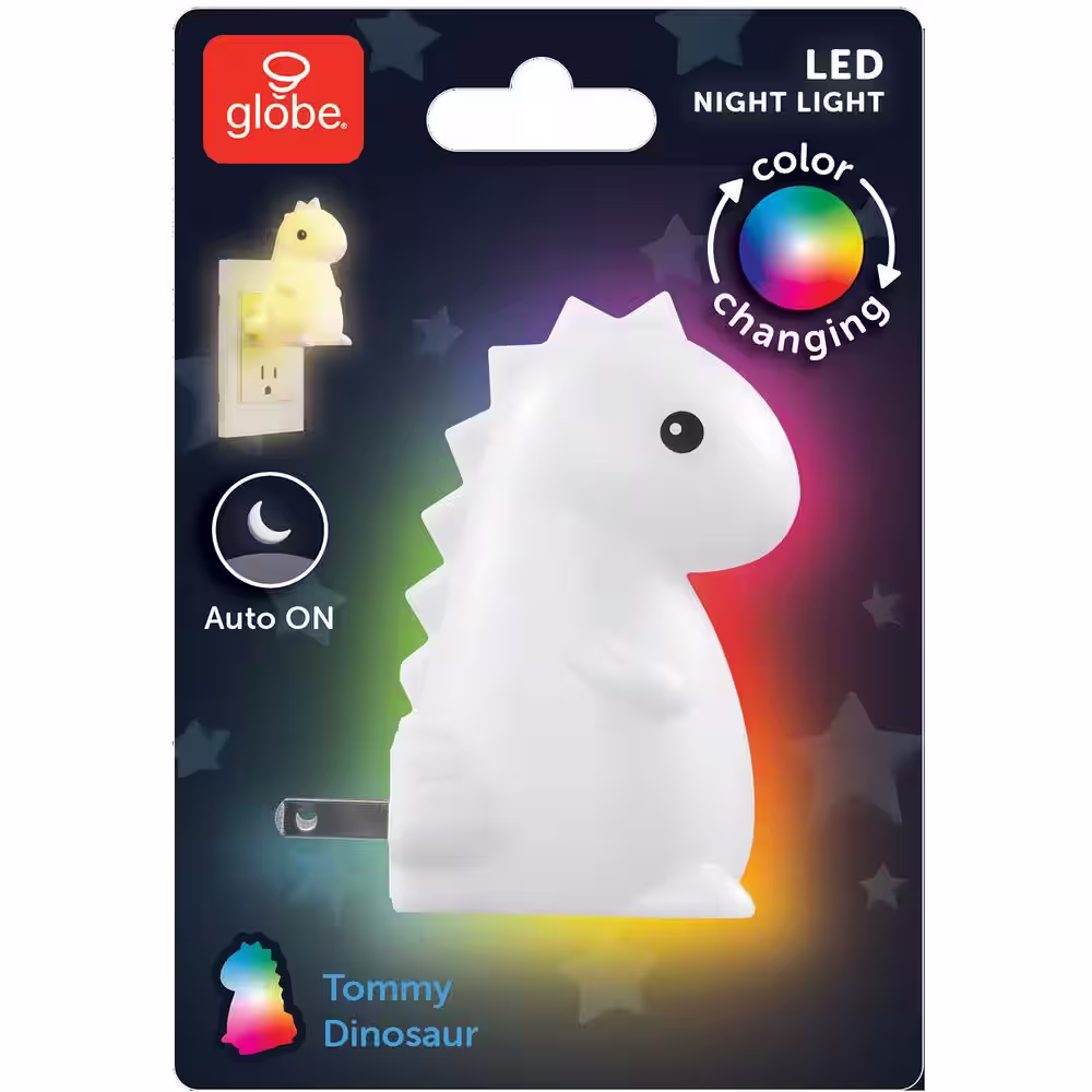 Globe Electric Tommy Multi-Color Changing Integrated LED Dino Plug in Night Light