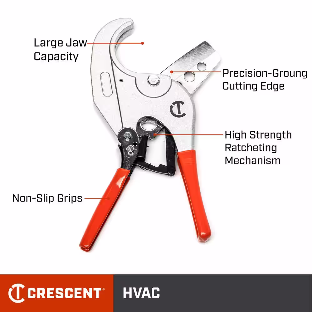 Crescent 2-1/8 in. Ratcheting PVC Pipe Cutter
