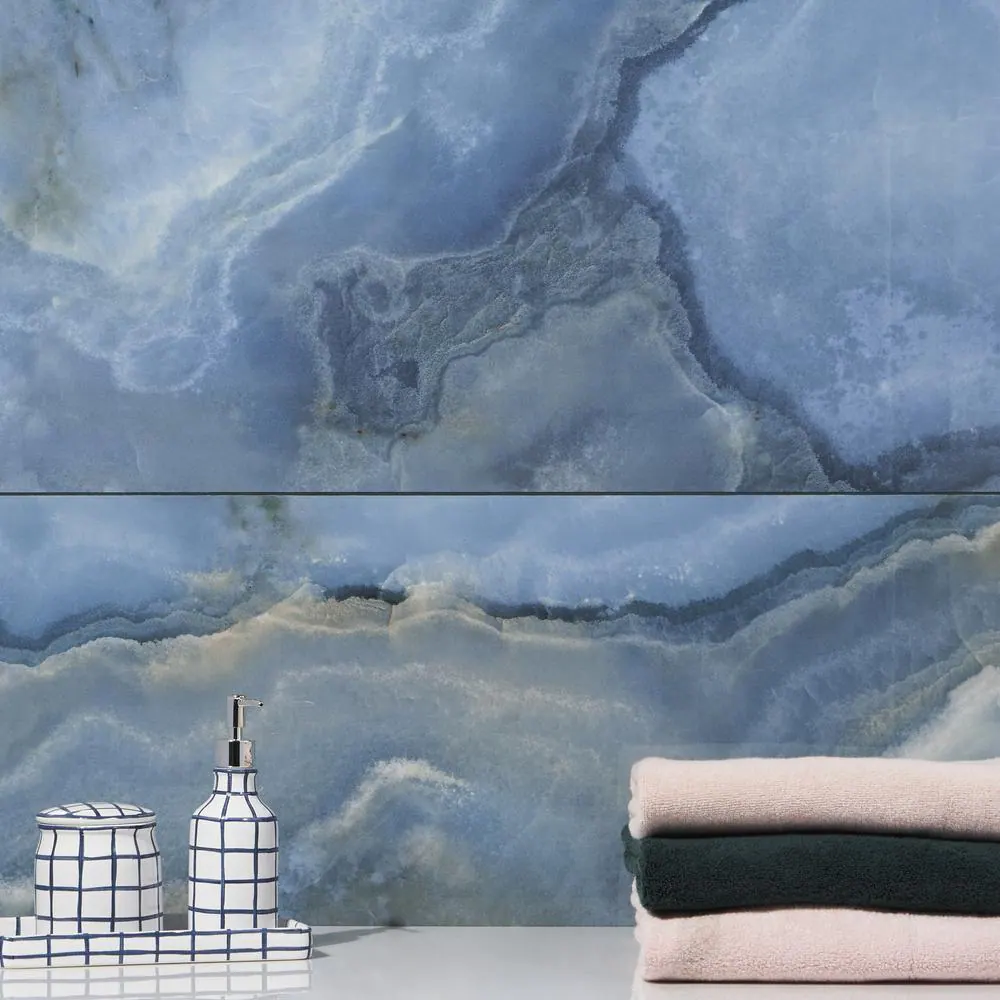 Ivy Hill Tile Jume Onyx Blue 23.62 in. x 47.24 in. Polished Porcelain Floor and Wall Tile (15.49 sq. ft./Case)