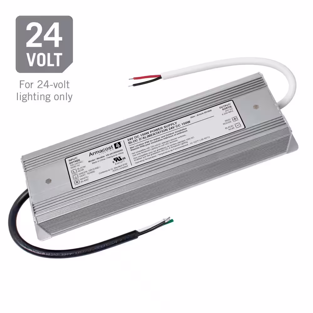 Armacost Lighting 150-Watt 24-Volt DC LED Transformer Standard Power Supply