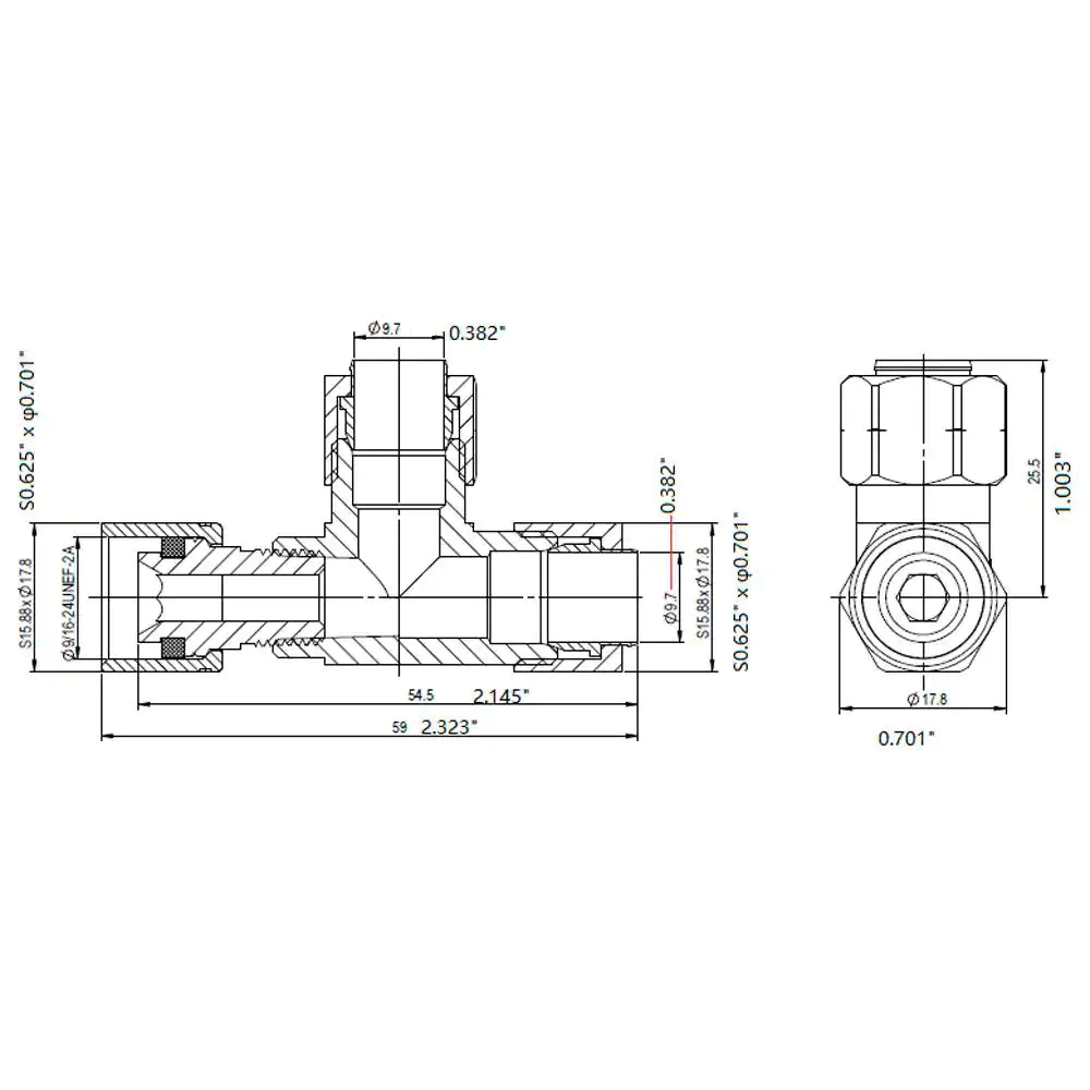 Everbilt 3/8 in. OD Compression Brass Tee Fitting