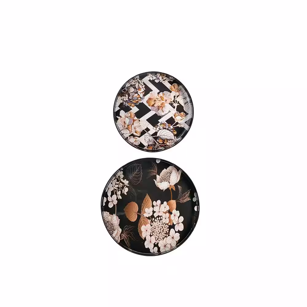 None Rhys Multi-Colored Decorative Tray (Set of 2)