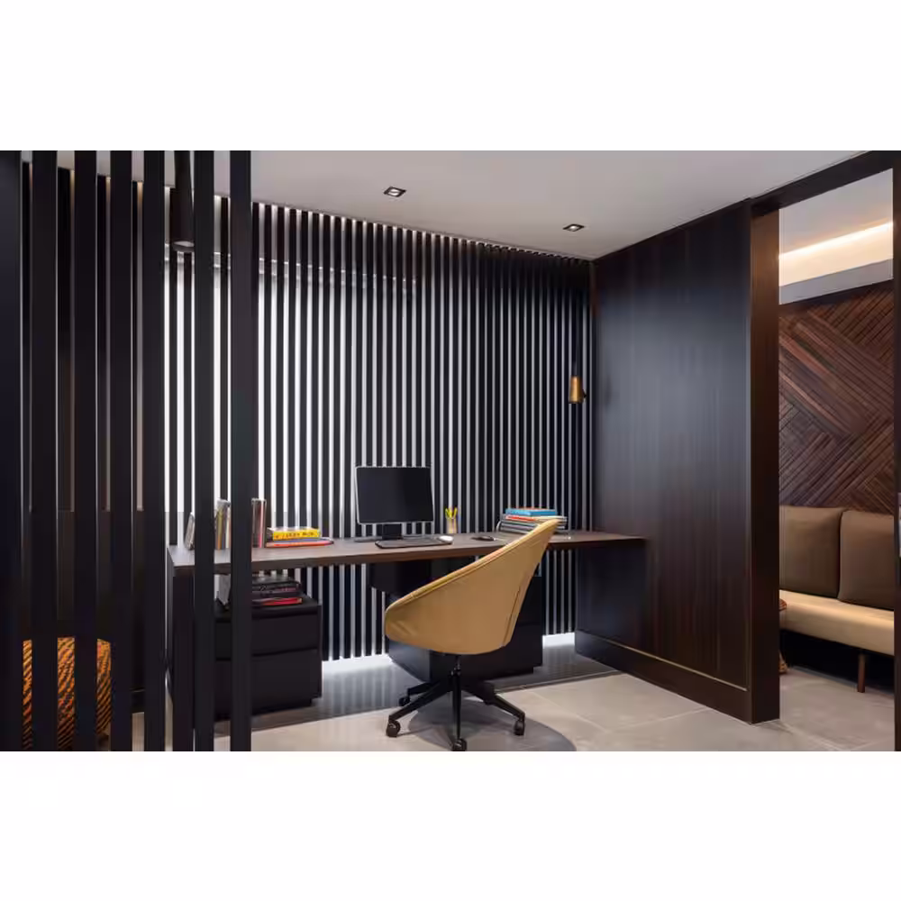 Ejoy 4 in. W x 105 in. L x 2 in. Thick Gray Black Color WPC Composite Wall Partition Divider Tubing (Set of 3-Piece)
