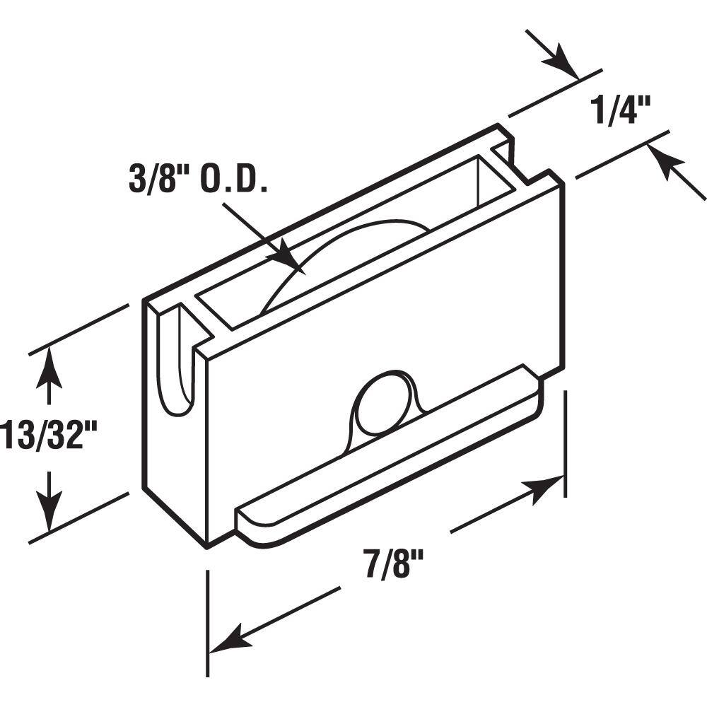 Prime-Line 3/8 in. Brass Flat-Edge Roller Assemblies (2-pack)