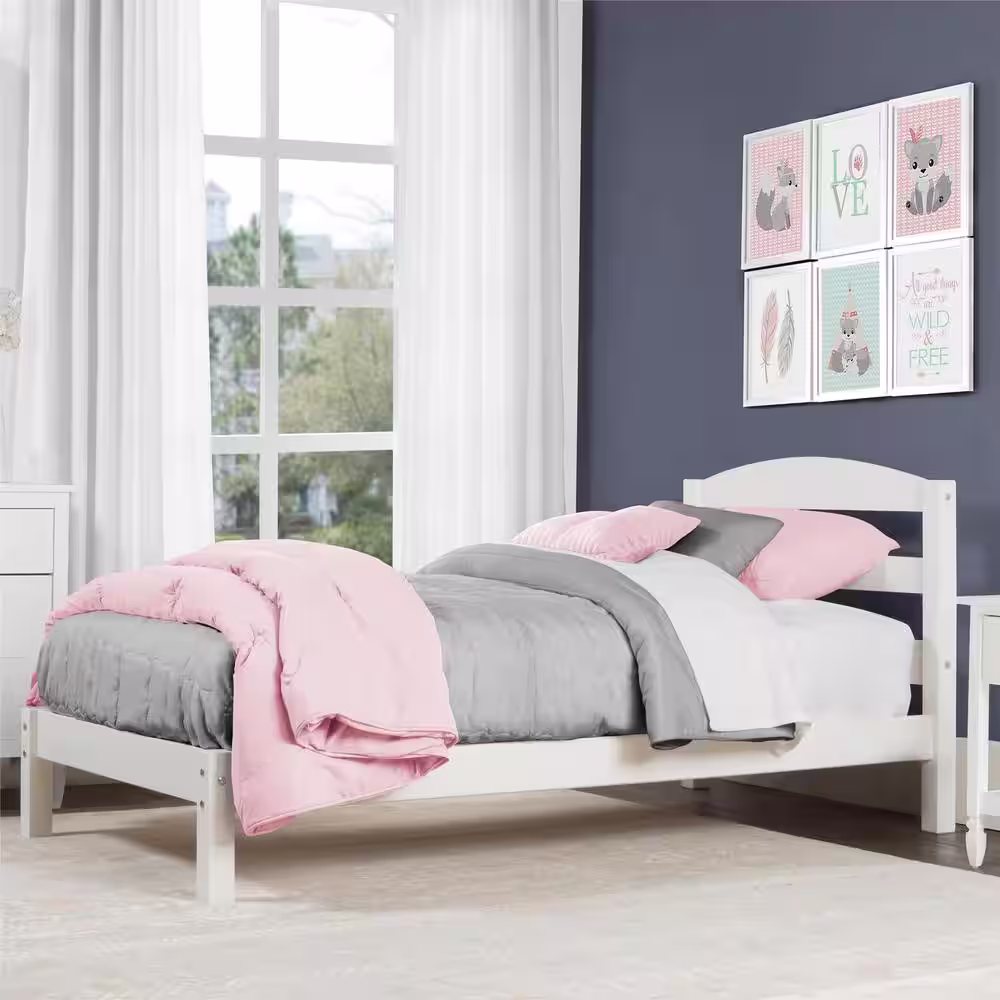 Dorel Braylon White Twin Size Bed