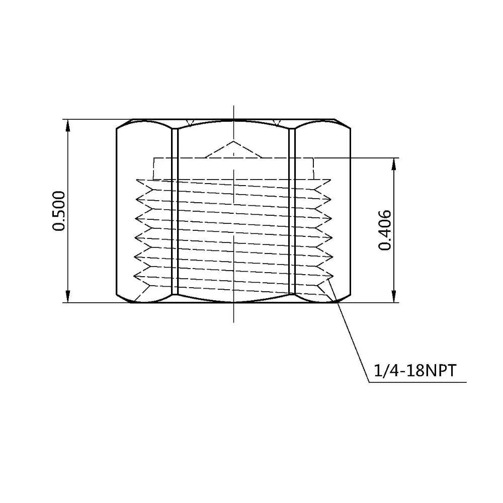 Everbilt 1/4 in. FIP Brass Cap Fitting